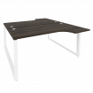 Onix Рабочая станция на О-образном м/к O.MO-D.SA-1 Дуб Мали/Металл Белый 1580*1995*750 (1475/460)