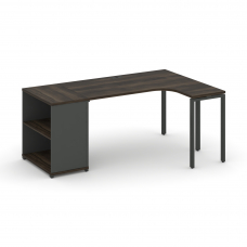 Concept Стол эргономичный с опорным стеллажом CN.SA-201(R) Дуб Мали/Антрацит/Металл Антрацит 1800*11