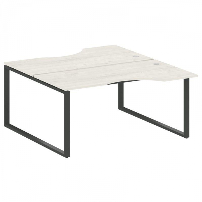 Metal System Рабочая станция криволинейная на О-образном м/к БО.РАС-СА-2.1 Дуб Наварра/Металл Антрац