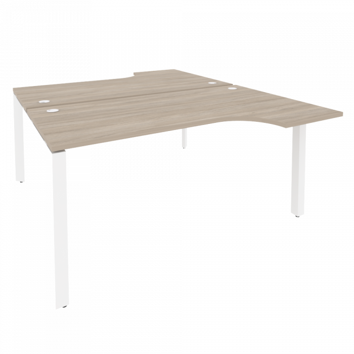 Onix Рабочая станция на П-образном м/к O.MP-D.SA-1 Дуб Аттик/Металл Белый 1580*1995*750 (1475/460)