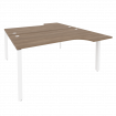 Onix Рабочая станция на П-образном м/к O.MP-D.SA-1 Дуб Аризона/Металл Белый 1580*1995*750 (1475/460)