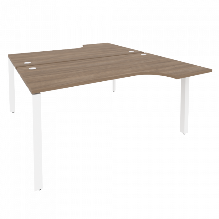 Onix Рабочая станция на П-образном м/к O.MP-D.SA-1 Дуб Аризона/Металл Белый 1580*1995*750 (1475/460)