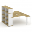 Concept Рабочая станция с опорным стеллажом с надставкой выс. CN.DSA-208 Дуб Винченцо/Белый Бриллиан