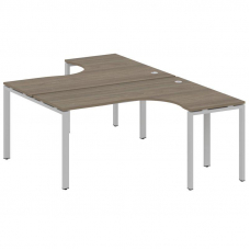 Metal System Рабочая станция криволинейная на П-образном м/к БП.РАС-СА-2.4 Вяз Благородный/Металл Се