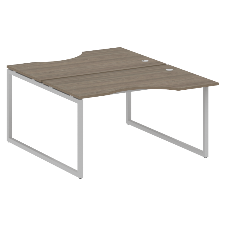 Metal System Quattro Рабочая станция криволинейная на О-образном м/к 40БО.РАС-СА-2.2 Вяз Благородный