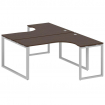 Metal System Рабочая станция криволинейная на О-образном м/к БО.РАС-СА-2.4 Венге Цаво/Металл Серый 1