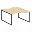 Metal System Quattro Рабочая станция криволинейная на О-образном м/к 40БО.РАС-СА-2.2 Акация Лорка/Ме