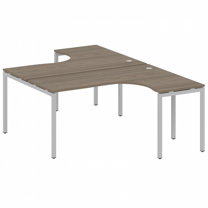 Metal System Quattro Рабочая станция криволинейная на П-образном м/к 40БП.РАС-СА-2.4 Вяз Благородный