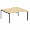 Metal System Quattro Рабочая станция криволинейная на П-образном м/к 50БП.РАС-СА-2.1 Акация Лорка/Ме