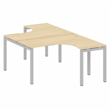 Metal System Quattro Рабочая станция криволинейная на П-образном м/к 50БП.РАС-СА-2.3 Акация Лорка/Ме