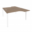 Onix Рабочая станция на П-образном м/к O.MP-D.SA-2 Дуб Аризона/Металл Белый 1380*1995*750 (1475/460)