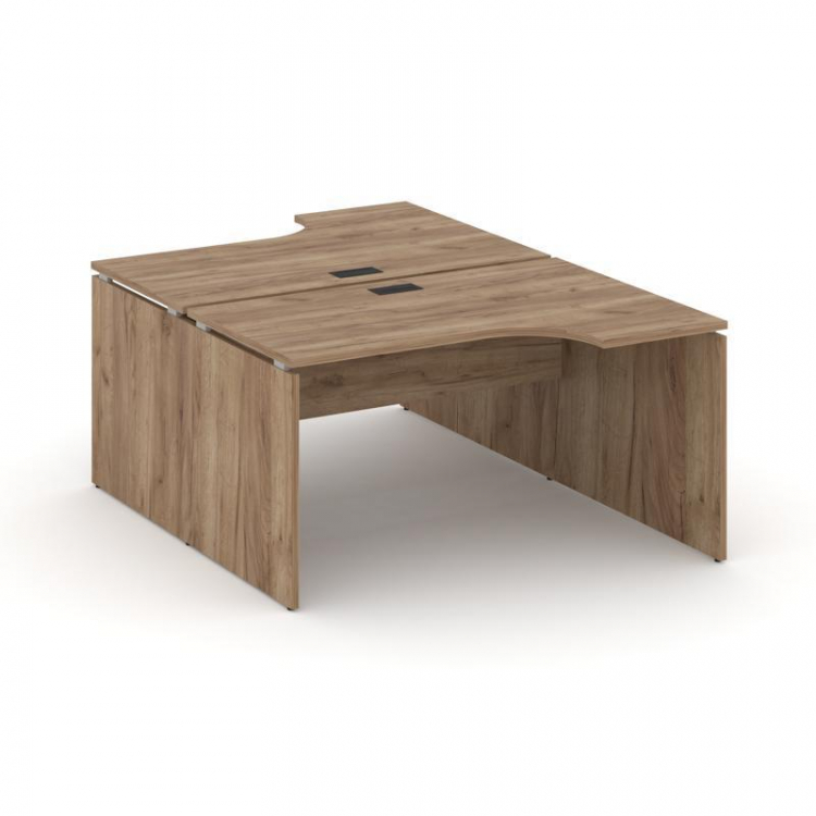 Style Project Рабочая станция эргоном. SN-D.DRPA-002 Дуб Табак/Черная Заглушка 1580*600/1992*750