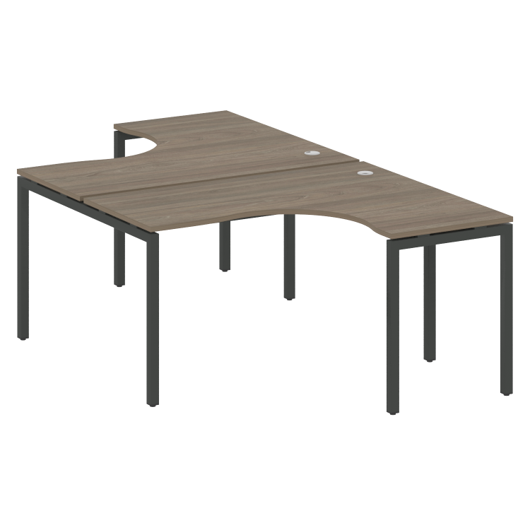 Metal System Quattro Рабочая станция криволинейная на П-образном м/к 40БП.РАС-СА-2.3 Вяз Благородный