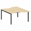 Metal System Quattro Рабочая станция криволинейная на П-образном м/к 50БП.РАС-СА-2.2 Акация Лорка/Ме