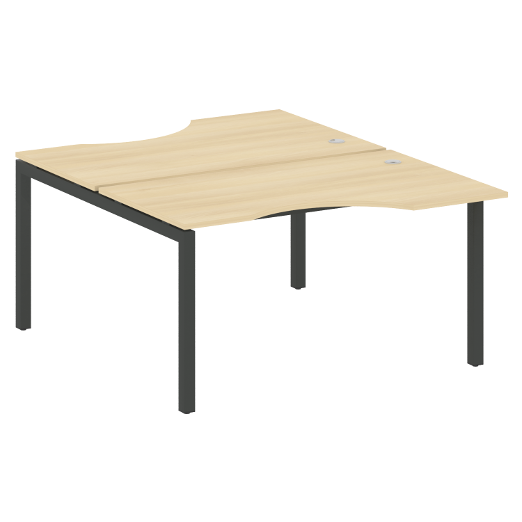 Metal System Quattro Рабочая станция криволинейная на П-образном м/к 50БП.РАС-СА-2.2 Акация Лорка/Ме