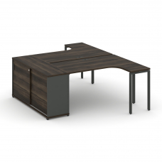 Concept Рабочая станция с опорным шкафом-купе CN.DSA-217 A Дуб Мали/Антрацит/Металл Антрацит 1800*14