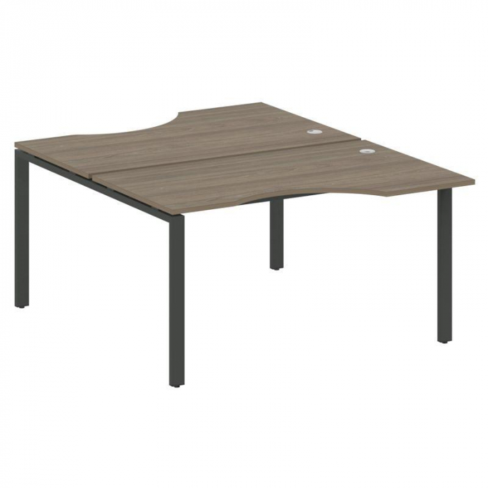 Метал Систем Рабочая станция криволинейная на П-образном м/к БП.РАС-СА-2.2 Вяз Благородный/Металл Ан