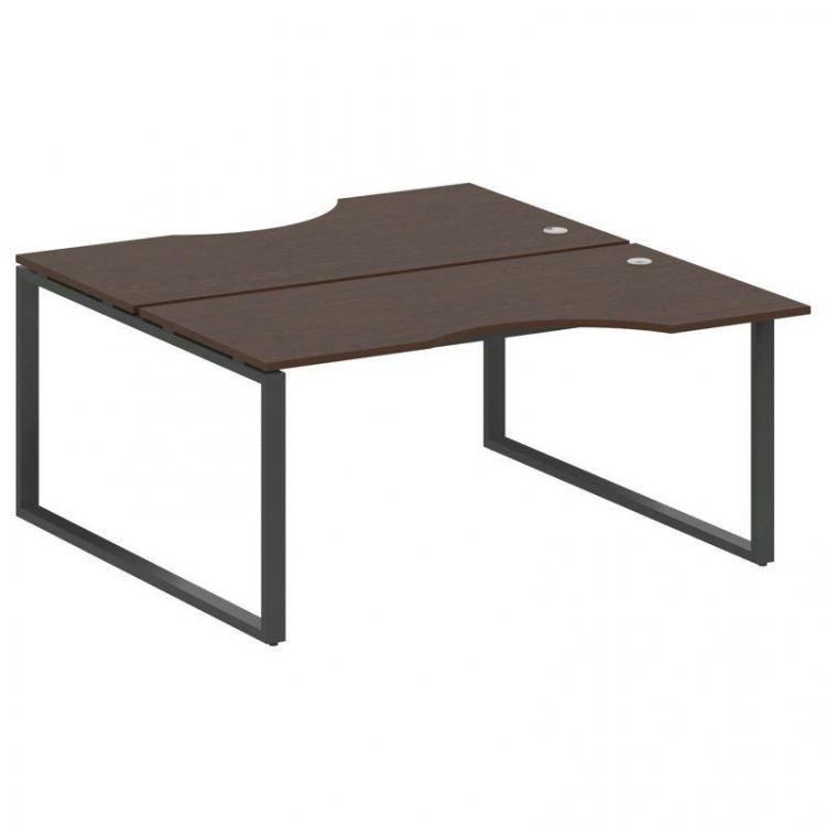Metal System Рабочая станция криволинейная на О-образном м/к БО.РАС-СА-2.1 Венге Цаво/Металл Антраци
