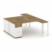Concept Рабочая станция CN.DSA-403 W Сандал Янтарный/Белый Бриллиант/Металл Белый 1800*1180*750
