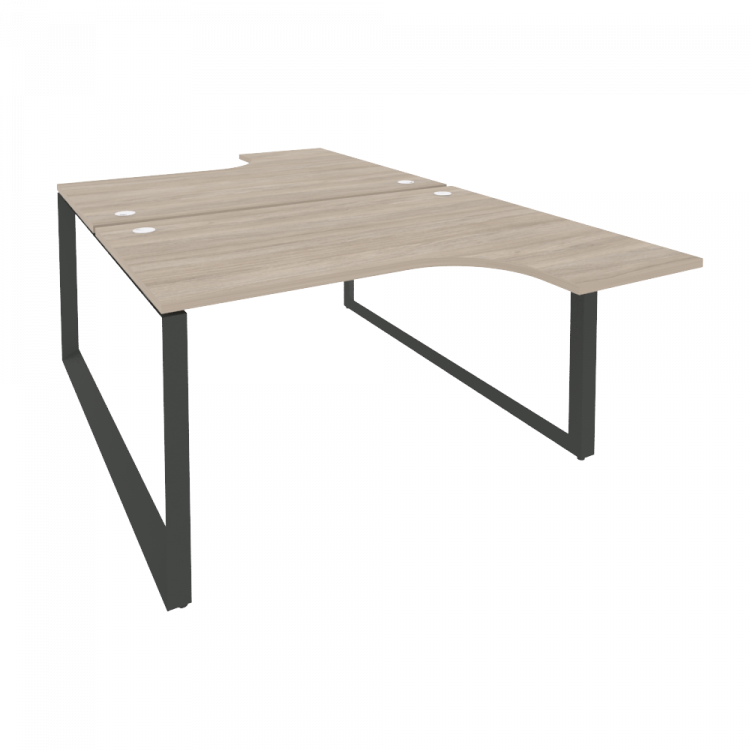 Onix Рабочая станция на О-образном м/к O.MO-D.SA-3 Дуб Аттик/Металл Антрацит 1380*2395*750 (1635/460