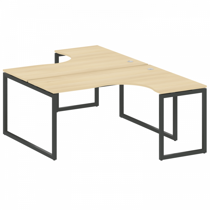 Метал Систем Куатро Рабочая станция криволинейная на О-образном м/к 40БО.РАС-СА-2.4 Акация Лорка/Мет