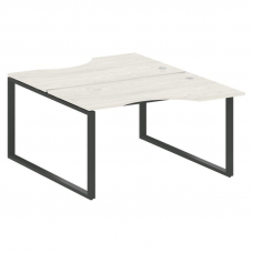 Metal System Рабочая станция криволинейная на О-образном м/к БО.РАС-СА-2.2 Дуб Наварра/Металл Антрац