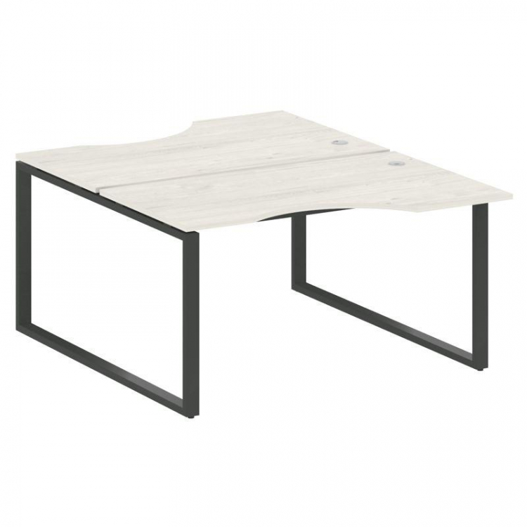 Metal System Рабочая станция криволинейная на О-образном м/к БО.РАС-СА-2.2 Дуб Наварра/Металл Антрац