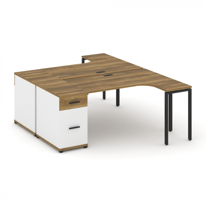 Concept Рабочая станция CN.DSA-403 B Сандал Янтарный/Белый Бриллиант/Металл Черный 1800*1180*750