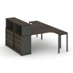 Concept Рабочая станция с опорным шкафом-купе с надставкой низ. CN.DSA-220 A Дуб Мали/Антрацит/Метал