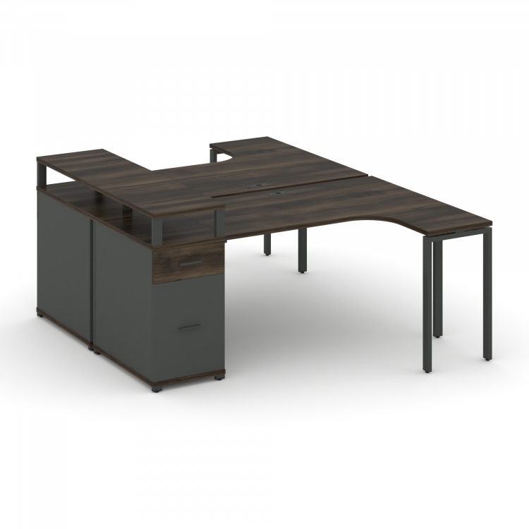 Concept Рабочая станция CN.DSA-407 A Дуб Мали/Антрацит/Металл Антрацит 1800*1180*917