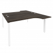 Onix Рабочая станция на П-образном м/к O.MP-D.SA-1 Дуб Мали/Металл Белый 1580*1995*750 (1475/460)