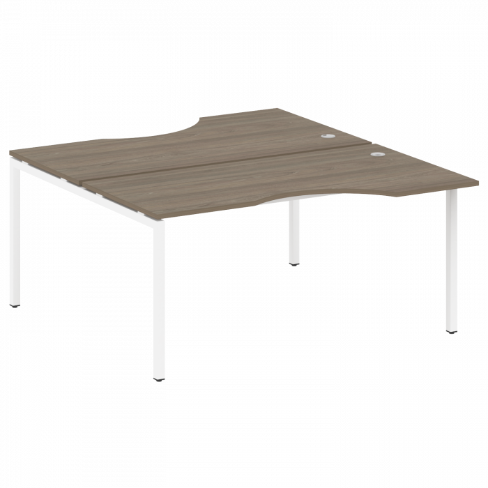 Metal System Quattro Рабочая станция криволинейная на П-образном м/к 40БП.РАС-СА-2.1 Вяз Благородный