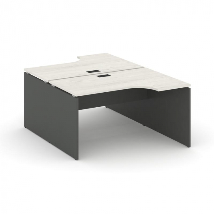 Стайл Проджект Рабочая станция эргоном. SN-D.DRPA-011 Дуб Наварра/Антрацит NEW/Черная Заглушка 1380*