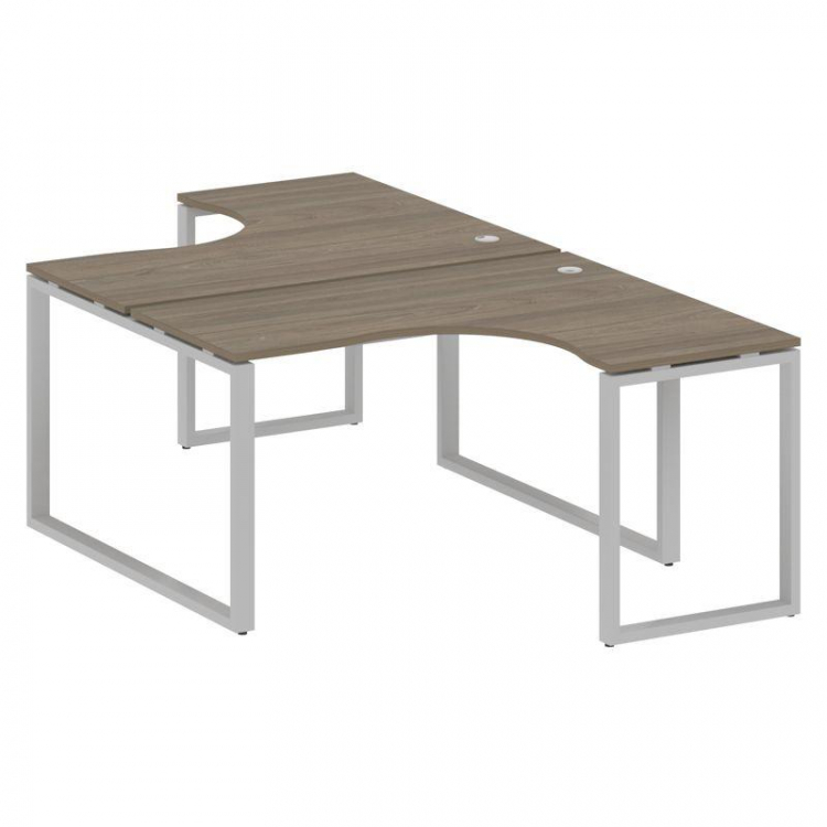 Metal System Рабочая станция криволинейная на О-образном м/к БО.РАС-СА-2.3 Вяз Благородный/Металл Се