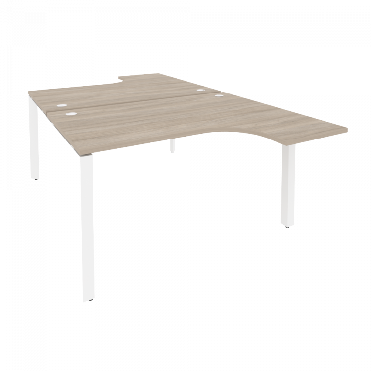 Onix Рабочая станция на П-образном м/к O.MP-D.SA-3 Дуб Аттик/Металл Белый 1380*2395*750 (1635/460)