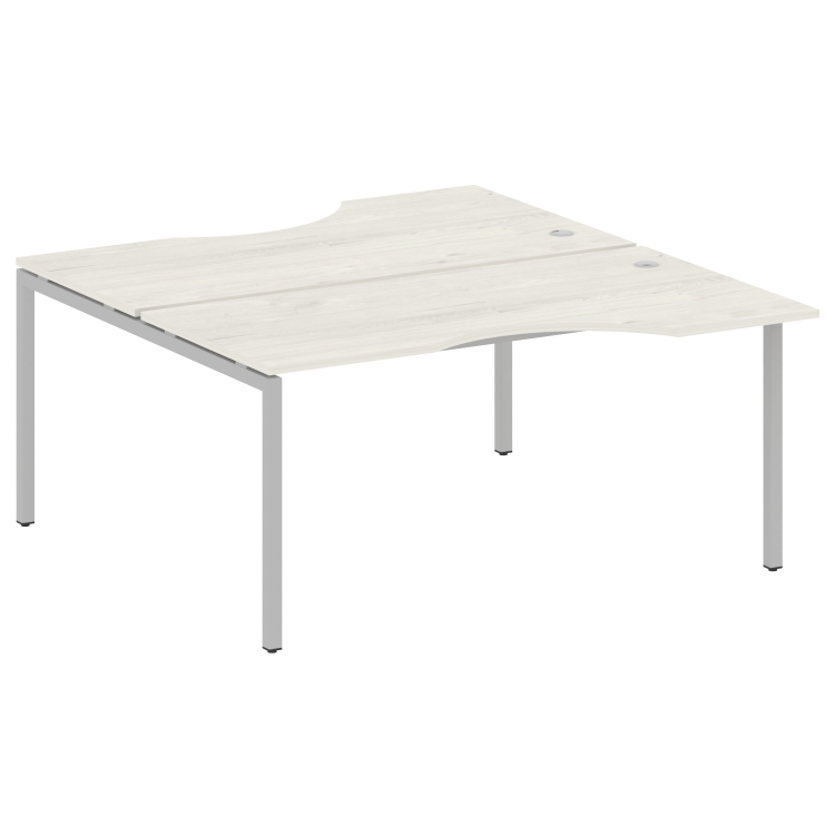 Metal System Quattro Рабочая станция криволинейная на П-образном м/к 40БП.РАС-СА-2.1 Дуб Наварра/Мет