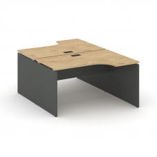 Style Project Рабочая станция эргоном. SN-D.DRPA-011 Тиквуд Светлый/Антрацит/Черная Заглушка 1380*14