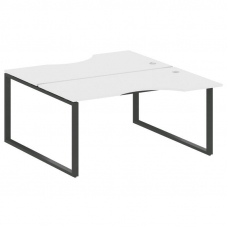 Metal System Рабочая станция криволинейная на О-образном м/к БО.РАС-СА-2.1 Белый/Металл Антрацит 160