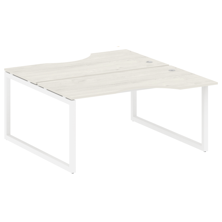 Metal System Quattro Рабочая станция криволинейная на О-образном м/к 50БО.РАС-СА-2.1 Дуб Наварра/Мет