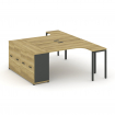Concept Рабочая станция с опорным распаш. шкафом CN.DSA-209 A Дуб Винченцо/Антрацит/Металл Антрацит