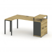 Concept Стол эргономичный с опорным распаш. шкафом с верх. горизонтом CN.SA-211(L) A Дуб Винченцо/Ан