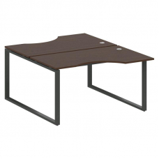 Metal System Рабочая станция криволинейная на О-образном м/к БО.РАС-СА-2.2 Венге Цаво/Металл Антраци