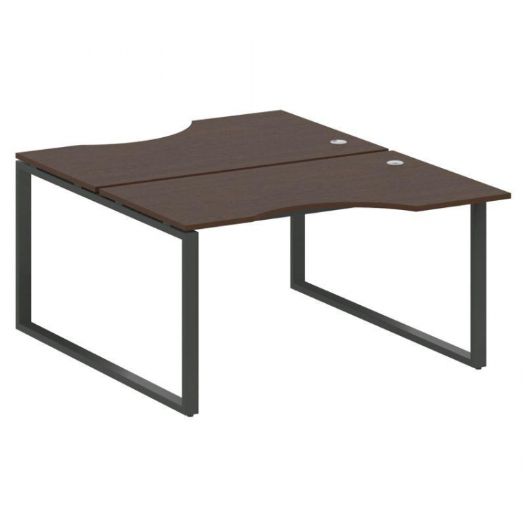 Metal System Рабочая станция криволинейная на О-образном м/к БО.РАС-СА-2.2 Венге Цаво/Металл Антраци
