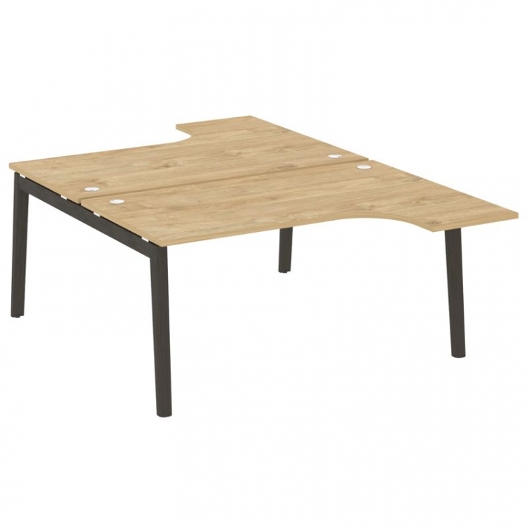 Onix Wood Рабочая станция OW.D.SA-4 Тиквуд Светлый/Дуб Темный/Металл Антрацит 1580*2395*750 (1635/46