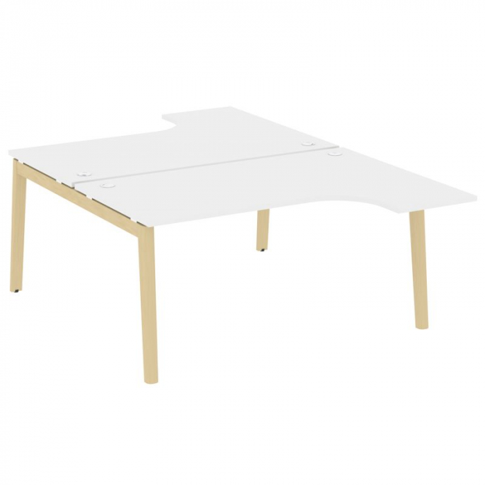 Onix Wood Рабочая станция OW.D.SA-4 Белый Бриллиант/Дуб Светлый/Металл Белый 1580*2395*750 (1635/460