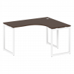 Metal System Quattro Стол криволинейный правый на О-образном м/к 40БО.СА-3 (R) Венге Цаво/Металл Бел