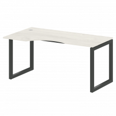 Metal System Quattro Стол криволинейный левый на О-образном м/к 50БО.СА-1 (L) Дуб Наварра/Металл Ант