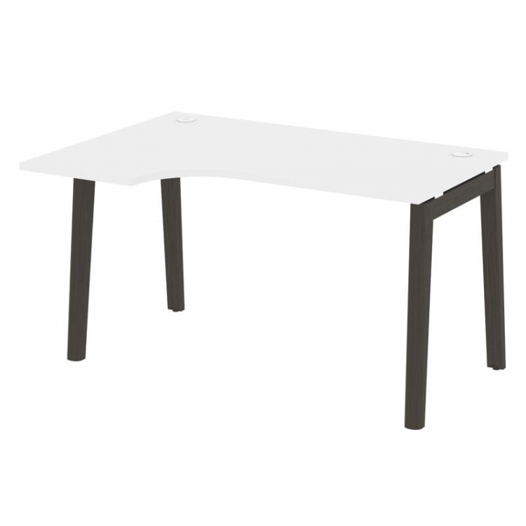 Onix Wood Стол эргономичный левый OW.SA-2 (L) Белый Бриллиант/Дуб Темный/Металл Антрацит 1380*980*75