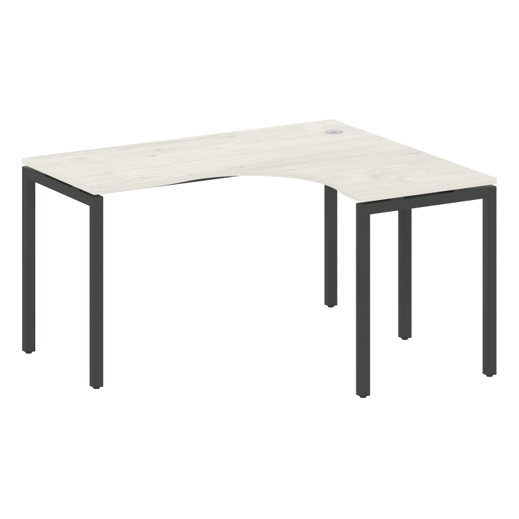 Metal System Quattro Стол криволинейный правый на П-образном м/к 40БП.СА-3 (R) Дуб Наварра/Металл Ан