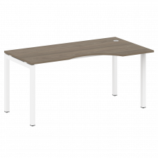 Metal System Quattro Стол криволинейный правый на П-образном м/к 50БП.СА-1 (R) Вяз Благородный/Метал